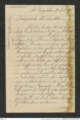 Nachlass Franz Steindachner, Brief von H. Schaedle an Franz Steindachner (27.07.1877), Inv.Nr. 441.01, Seite 1